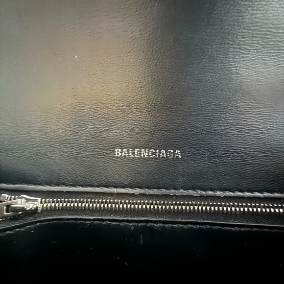 Balenciaga Small Hourglass Bag with Black Grained Calfskin Silver Hardware - Picture 10 of 12